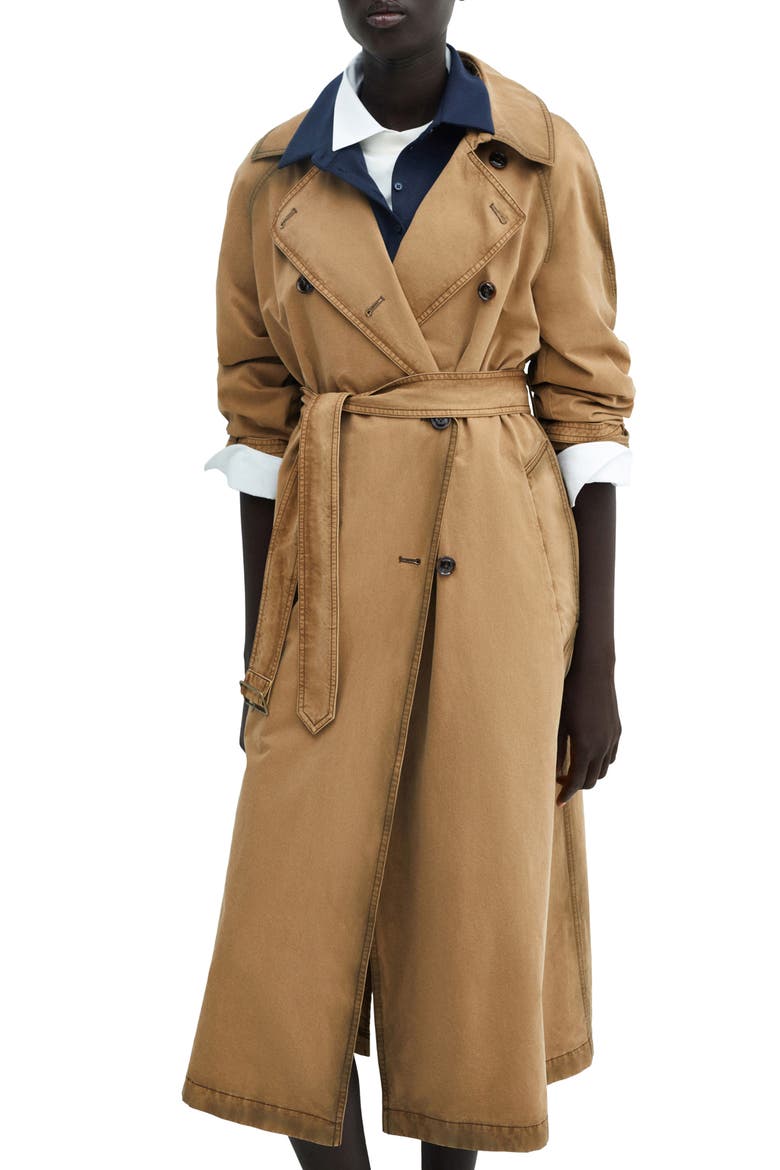 Trench Coat, Main, color, BROWN