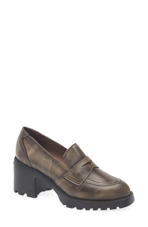 Wonders G-7201 Penny Loafer Lug Pump In Gray