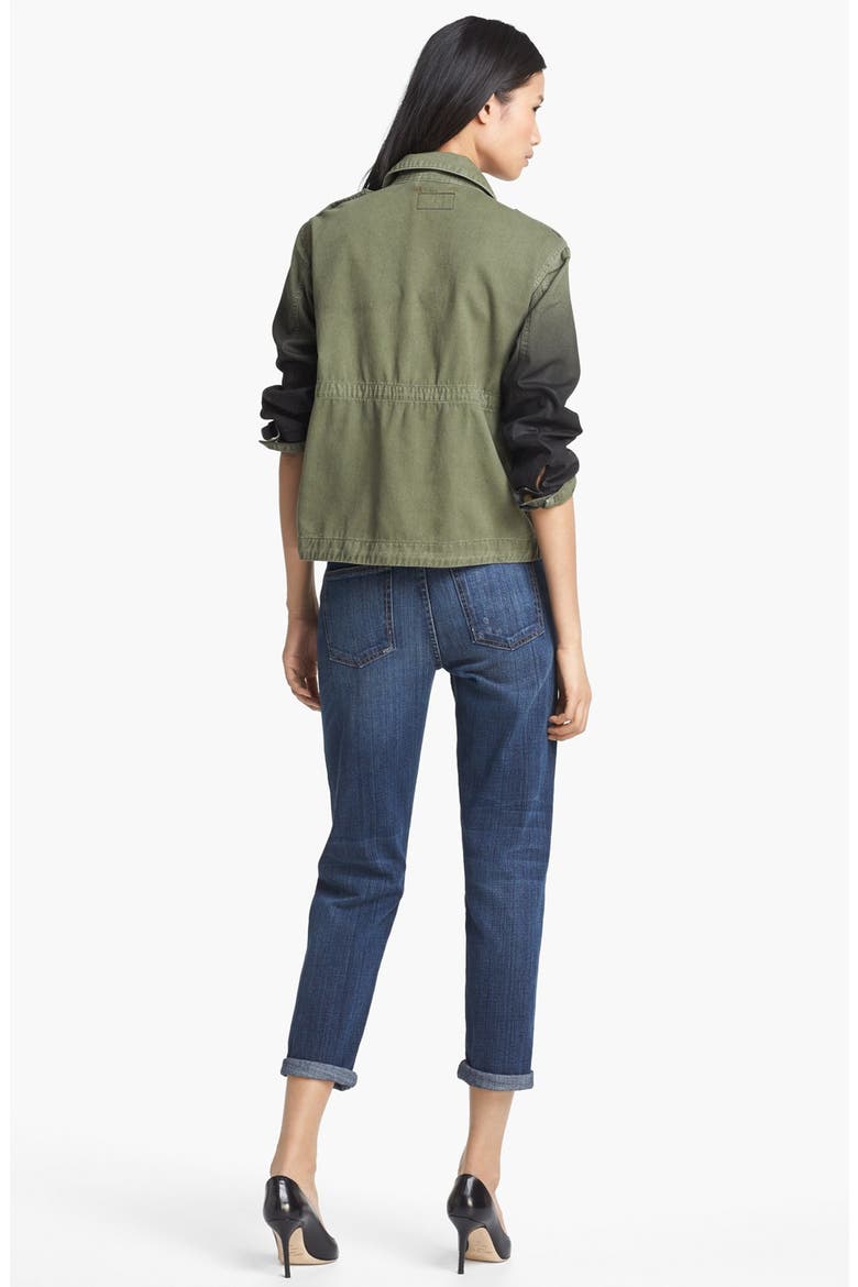 'The Lone Soldier' Coated Sleeve Jacket, Alternate, color, OMBRE COATED ARMY GREEN