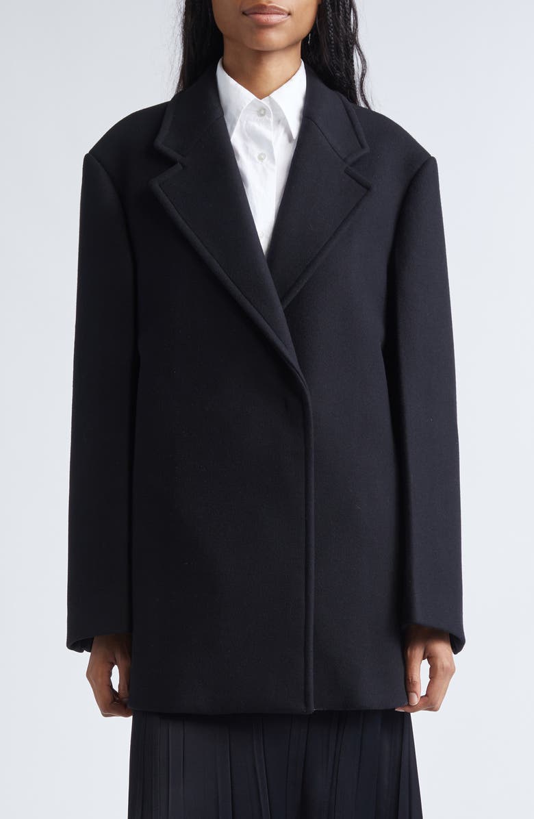 Jil Sander Boxy Wool Blazer, Main, color, Black