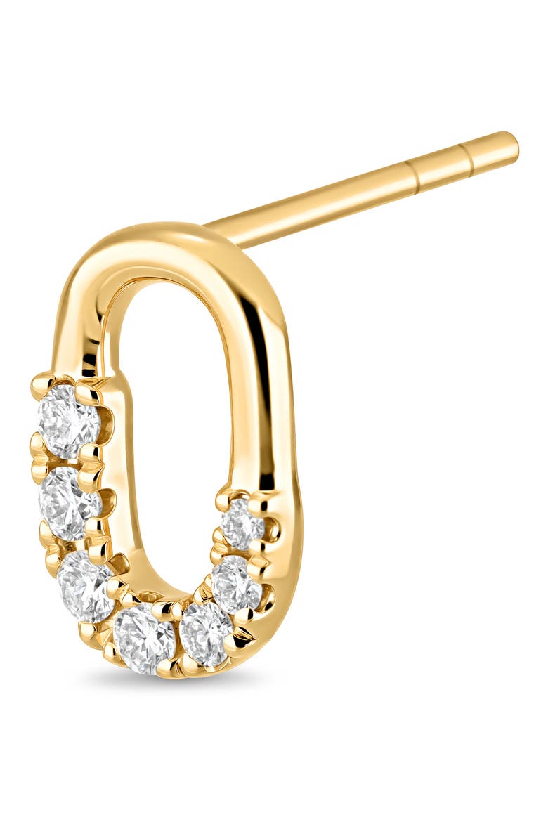 18K Gold Varda Diamond Link Stud Earrings, Alternate, color, 18K YELLOW GOLD/ DIAMOND