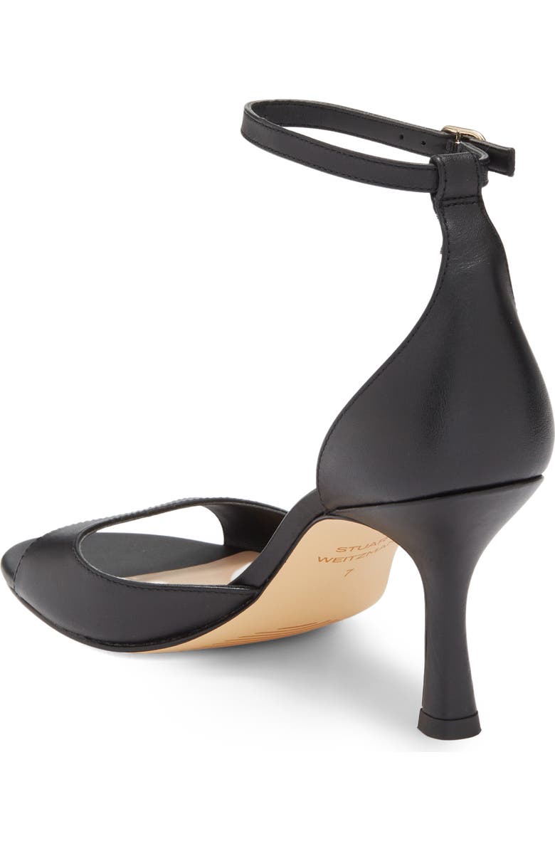 Stuart Weitzman Isla Ankle Strap Sandal, Alternate, color, Black