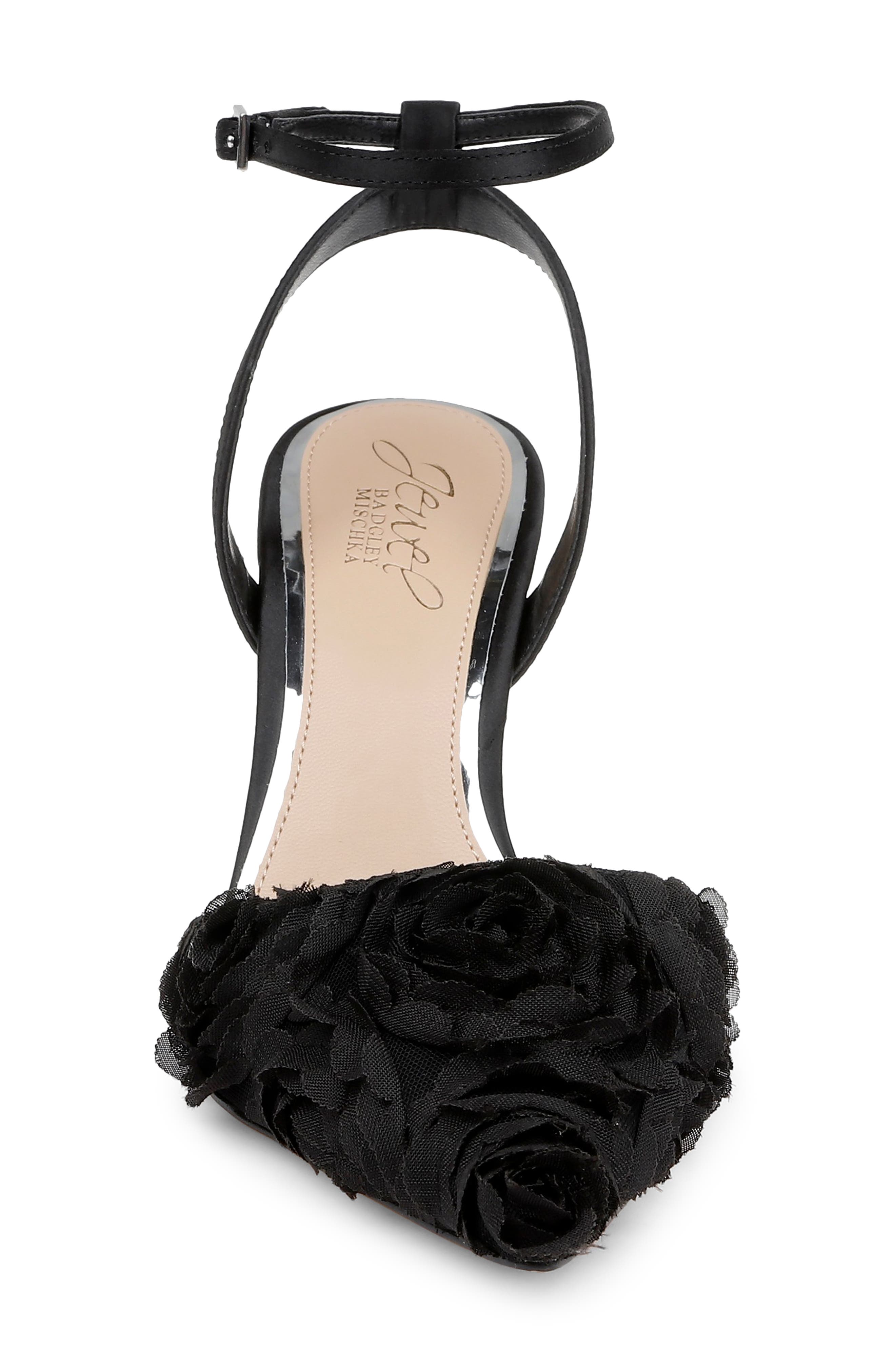 Jewel Badgley Mischka Shannon Pointed Toe Ankle Strap Pump, Alternate, color, 