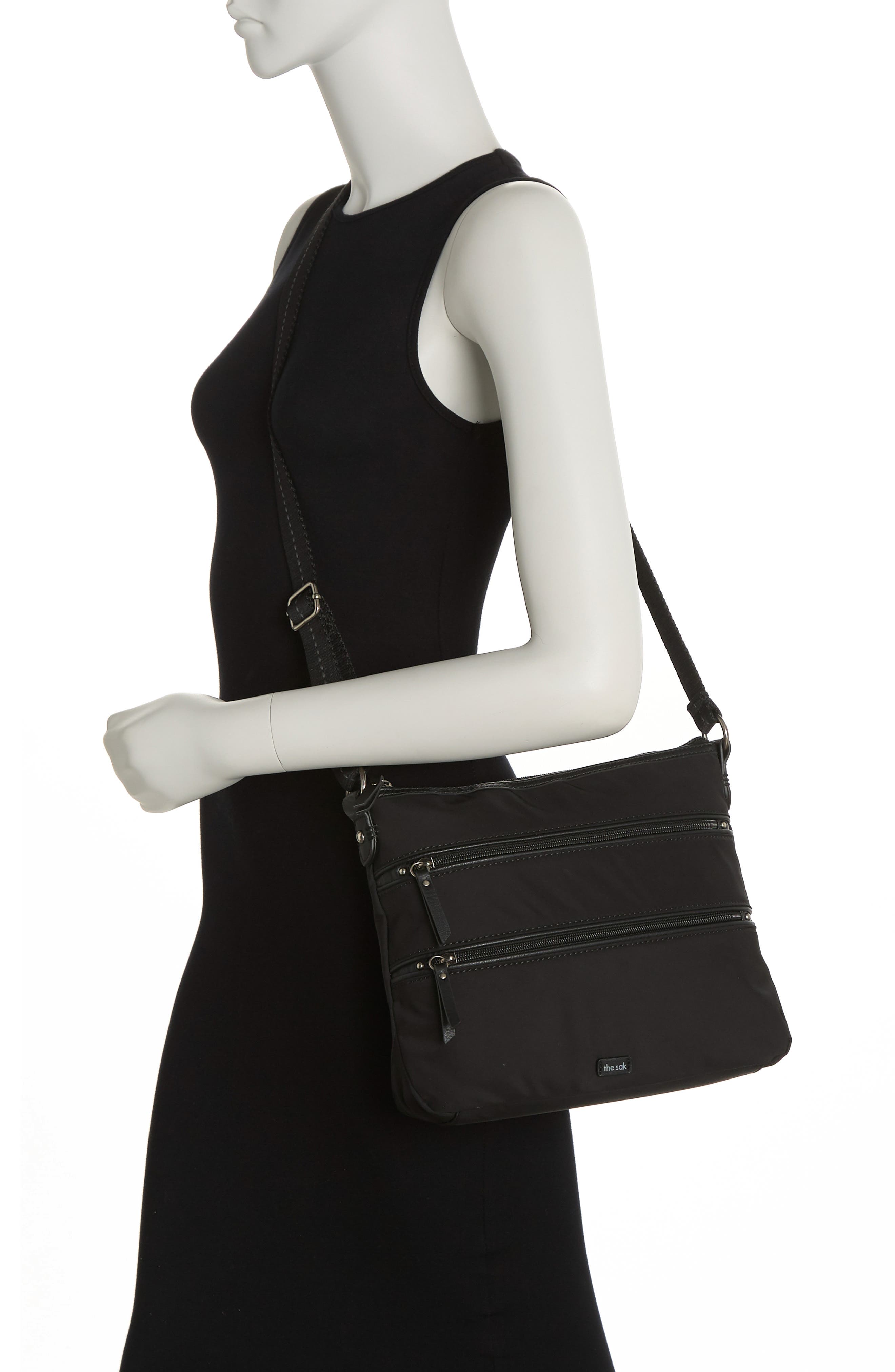 The Sak Esperato Nylon Crossbody Bag, Alternate, color, Black E Rb