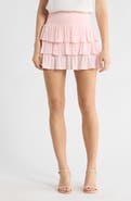 Abound Tiered Crepe Miniskirt