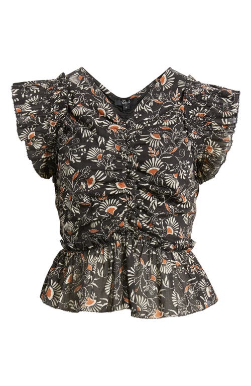Rails Cali Floral Print Peplum Top In Cassia