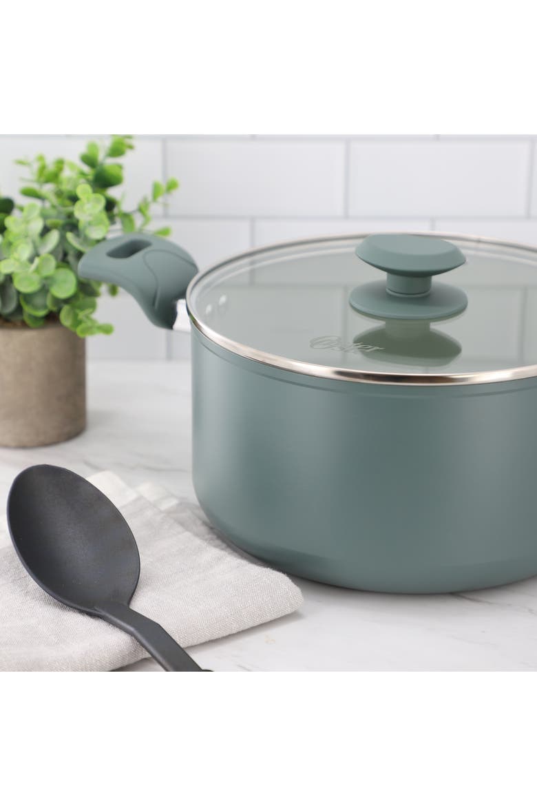 6 Quart Ceramic Nonstick Aluminum Dutch Oven, Alternate, color, Green