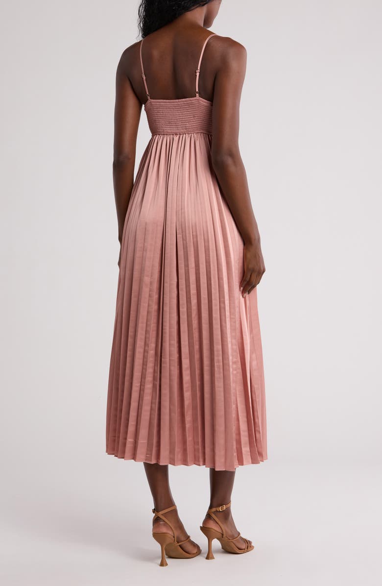 Blu Pepper Pleated Midi Sundress, Alternate, color, Dusty Pink