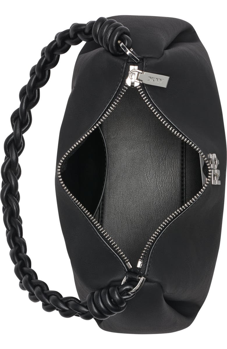 DKNY Remy Top-Zip Shoulder Bag, Alternate, color, Black/Silver
