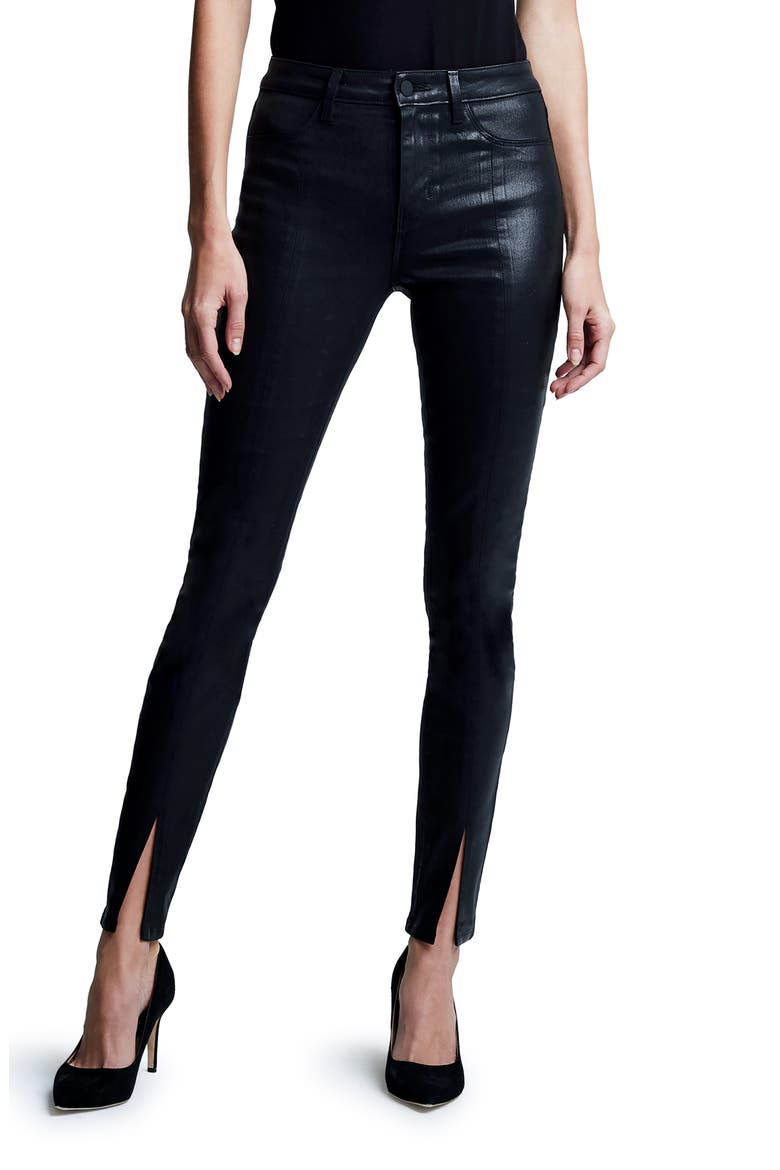 Lagence Jyothi High Rise Skinny Jeans, Main, color, NOIR COATED