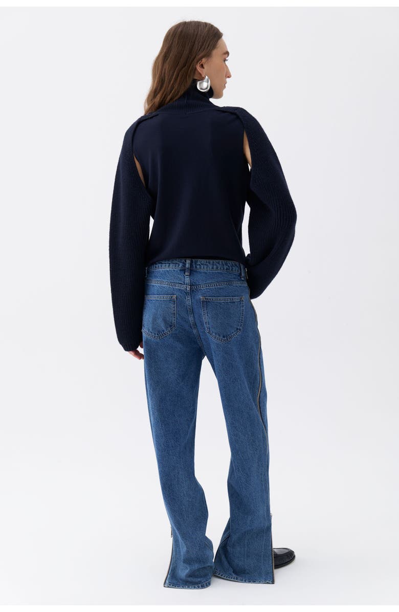 Nocturne Knitted Mix Sweater, Alternate, color, 