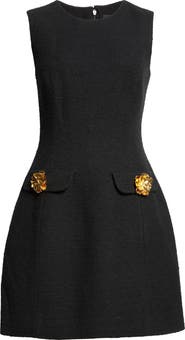 Oscar de la Renta Sleeveless Cotton Blend Tweed Dress