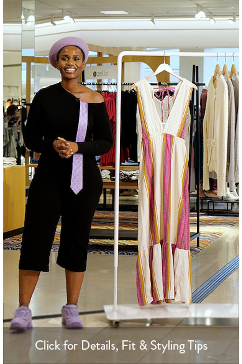 Print Sleeveless Ruffle Hem Cover-Up Maxi Dress video