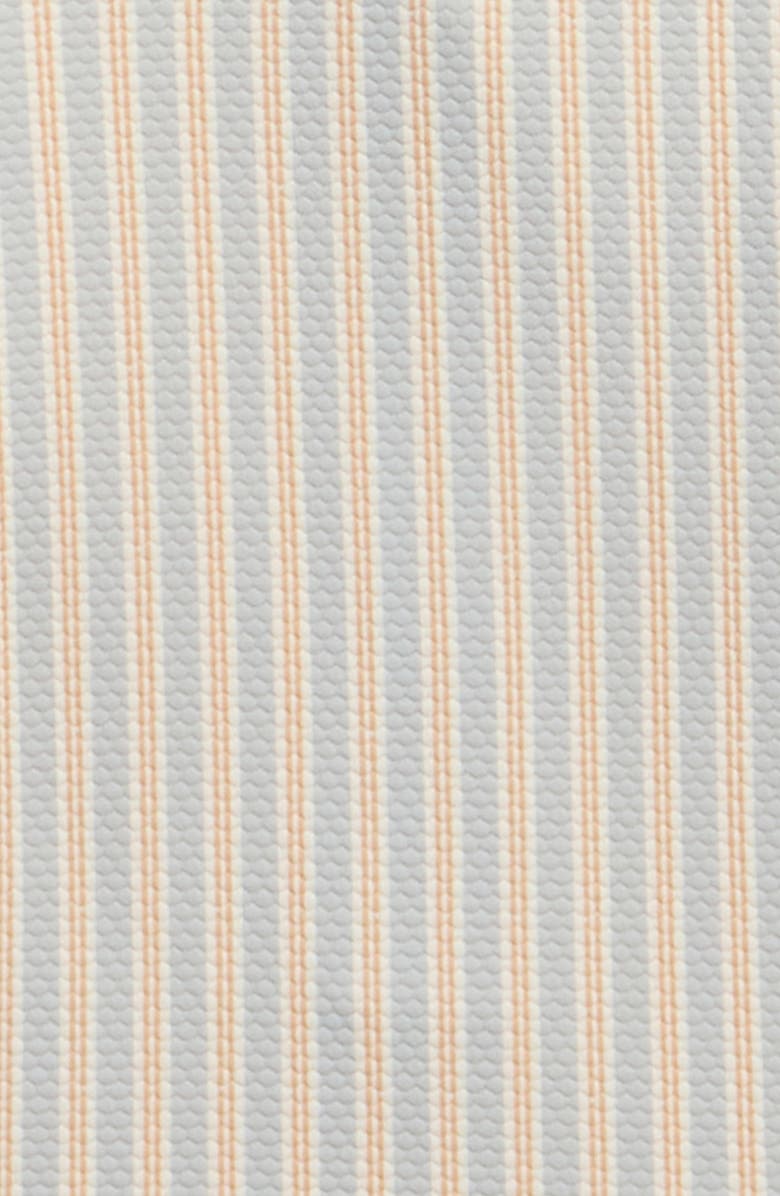 QUINCY MAE Kids' Byron Stripe Long Sleeve Piqué UPF 50+ One-Piece Swimsuit, Alternate, color, Blue