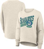 FANATICS Women's Fanatics Cream Seattle Seahawks Oversized Heritage Sweatshirt