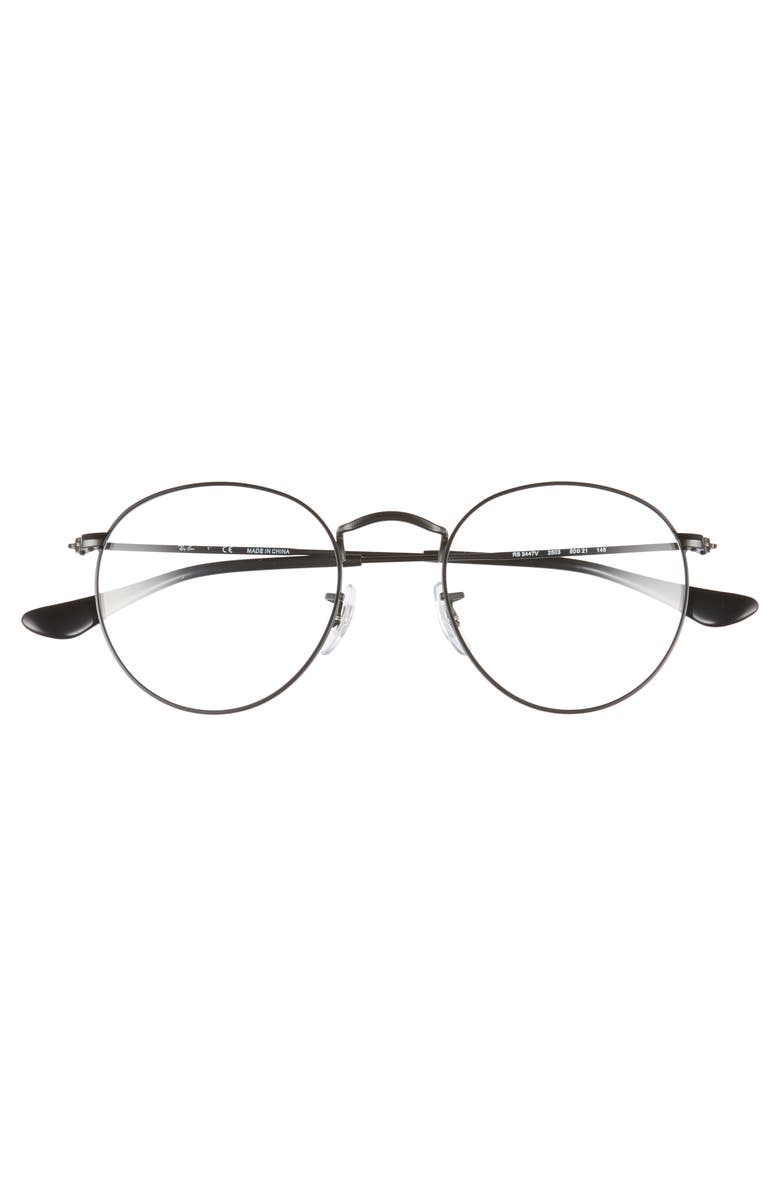Ray-Ban 50mm Round Optical Glasses, Alternate, color, 