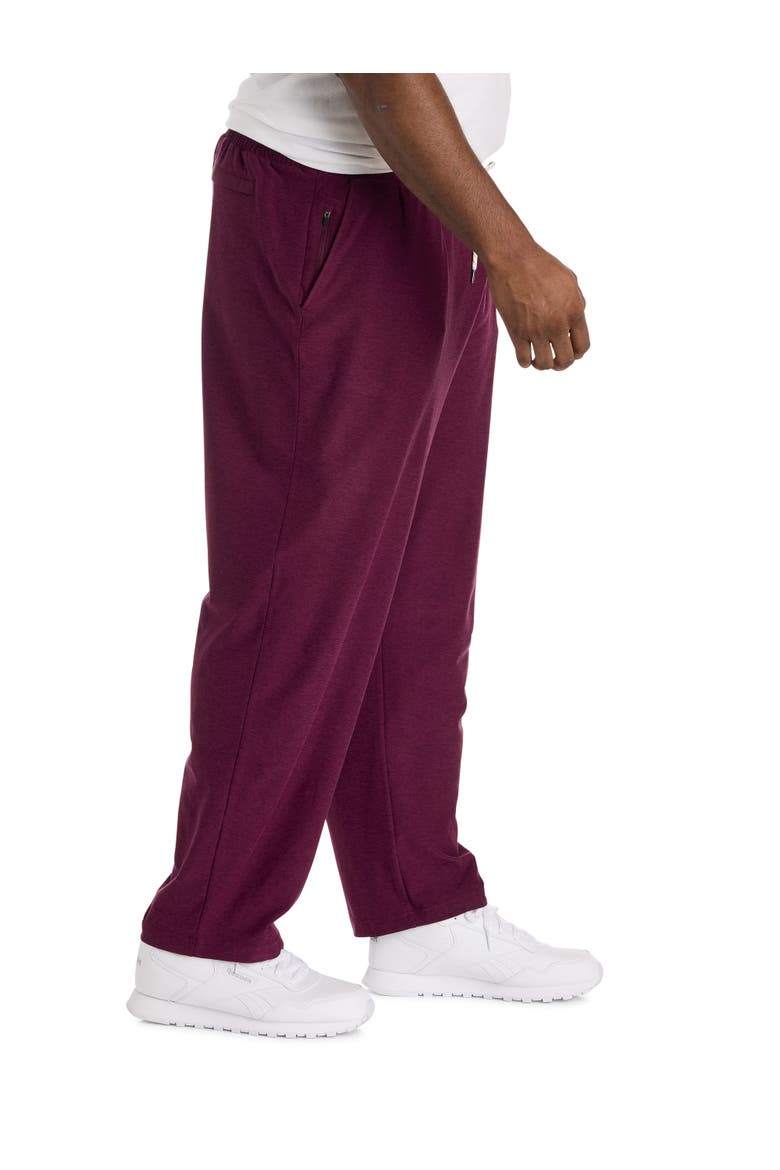 Big & Tall Performance Athletic-Fit Sweatpants, Alternate, color, BLACK CHERRY HEATH