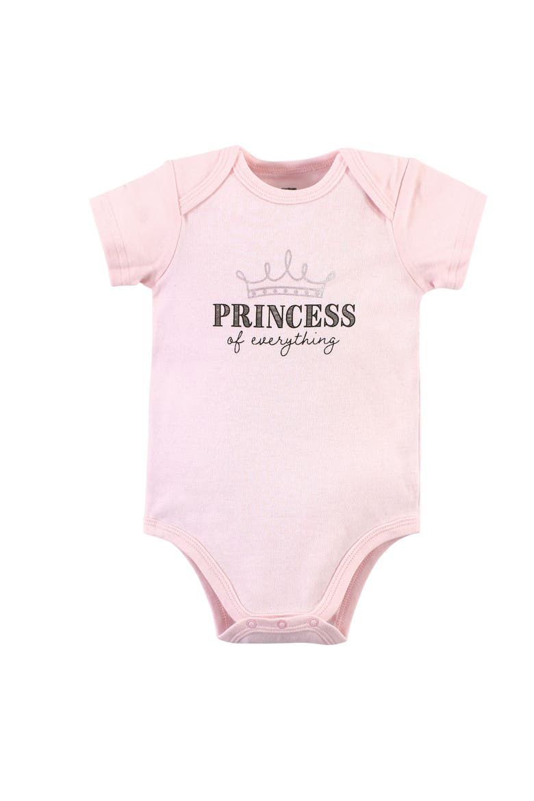 Triple Pack of Soft Cotton Bodysuits, Alternate, color, Pink Princess