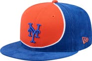 New Era Men's New Era Royal/Orange New York Mets Retro Split Corduroy Snapback Hat