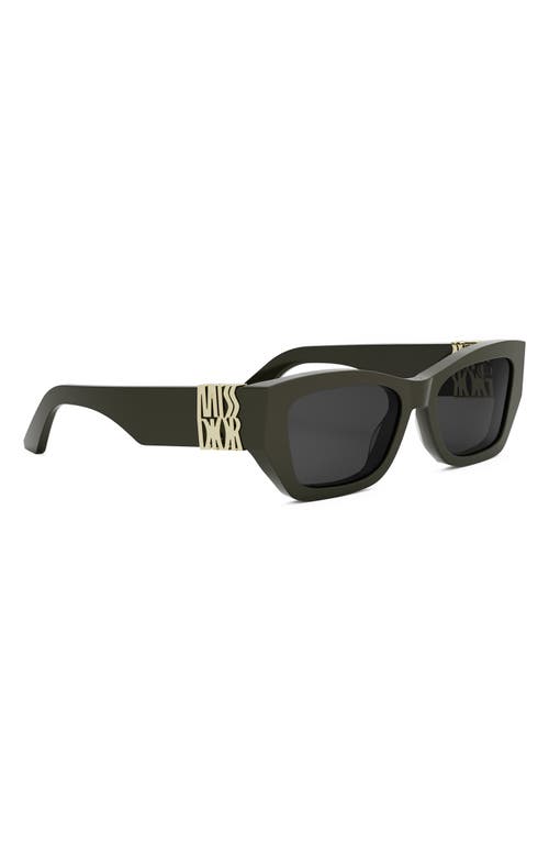 Dior Miss S1i 55mm Square Sunglasses In Dark Green/other/smoke