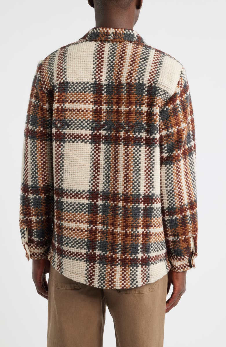 Wax London Whiting Plaid Overshirt, Alternate, color, Ecru / Multi