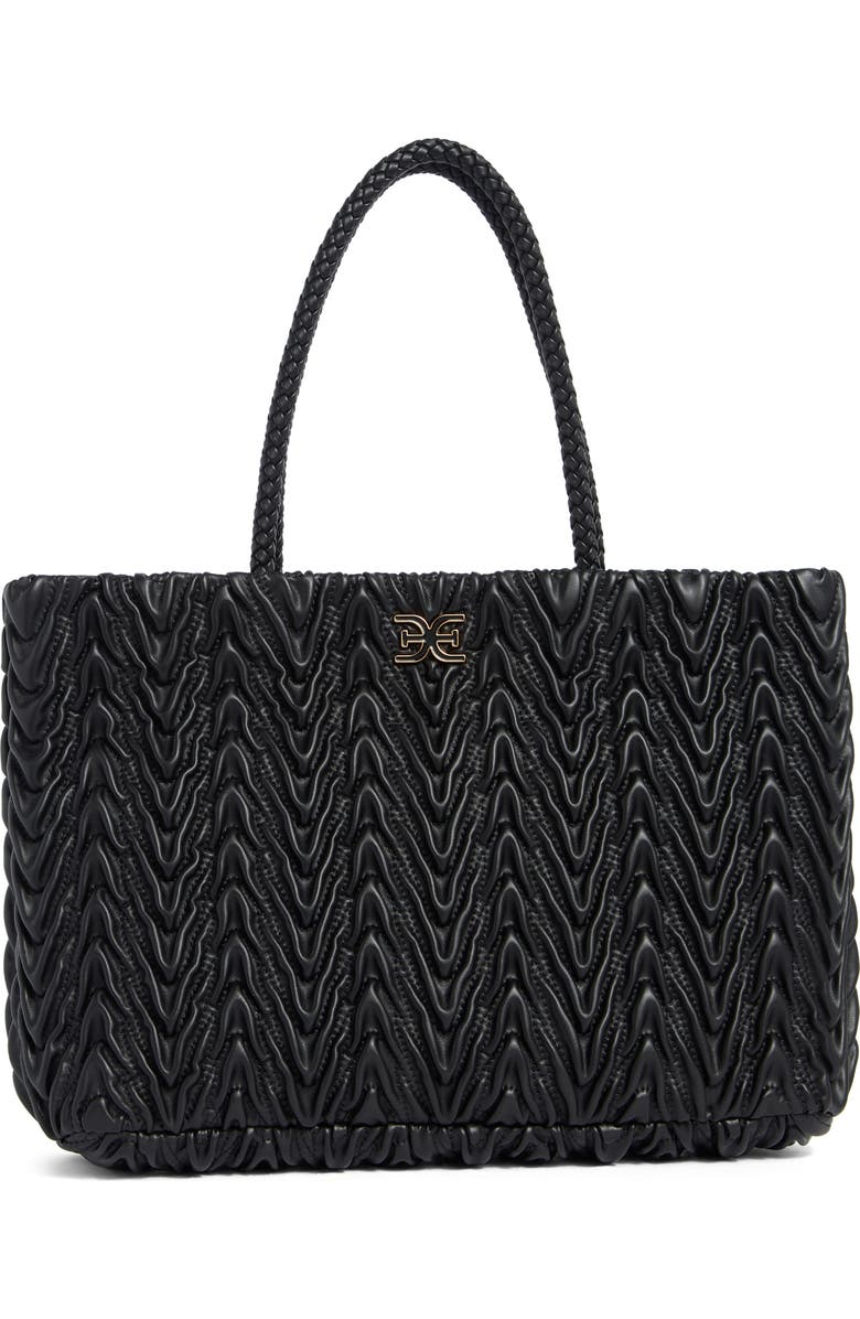 Sam Edelman Ari Quilted Leather Tote Bag, Main, color, Black