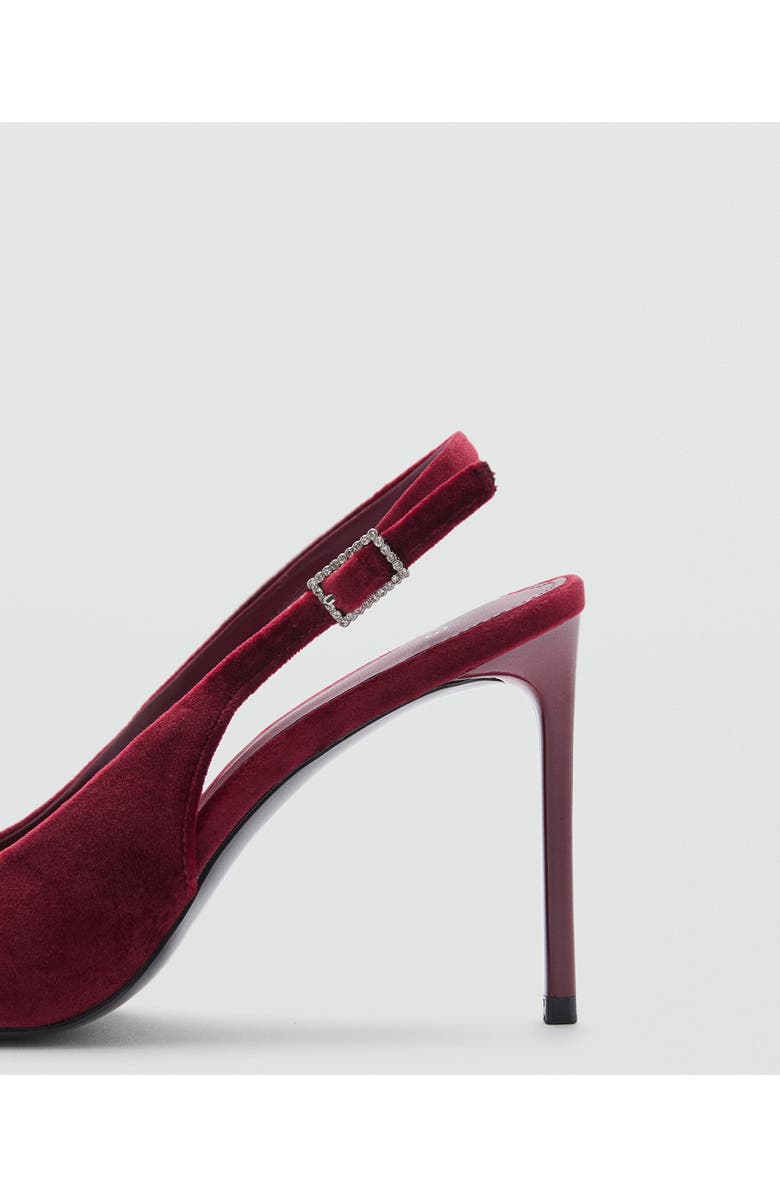 MANGO Velvet Pointed Toe Slingback Pump, Alternate, color,