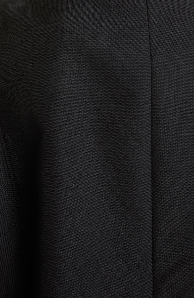 Balenciaga Oversize Raw Hem Crop Wool & Mohair Tuxedo Blazer, Alternate, color, 
