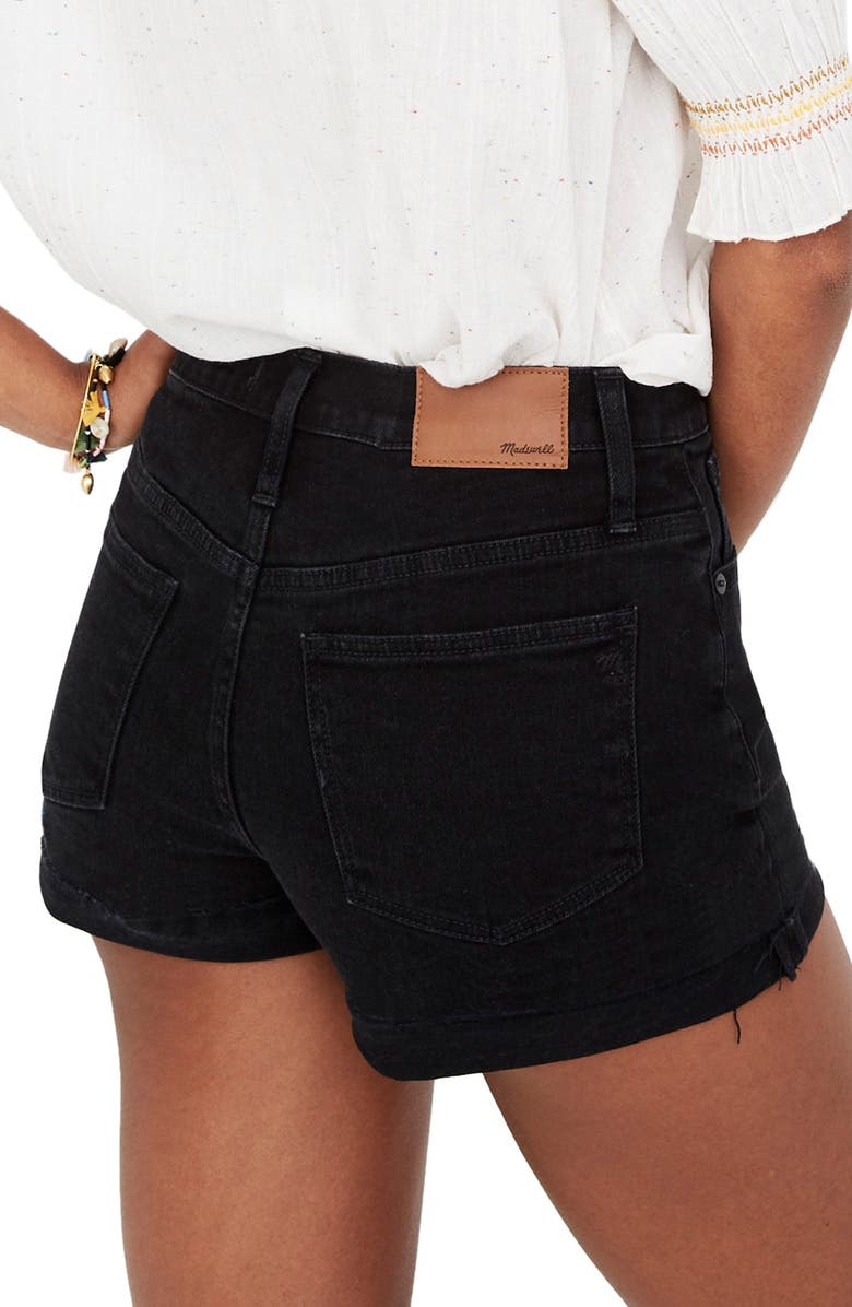Madewell Button Front High Waist Shorts, Alternate, color, 