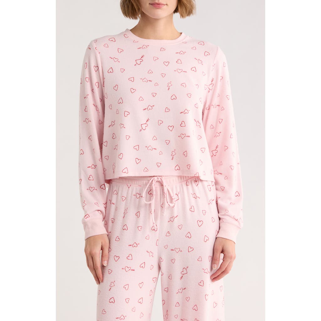 Abound Easy Cozy Crew Pajama Sweatshirt In Pink