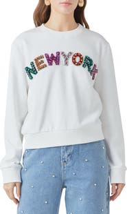Endless Rose New York Embellished Sweatshirt