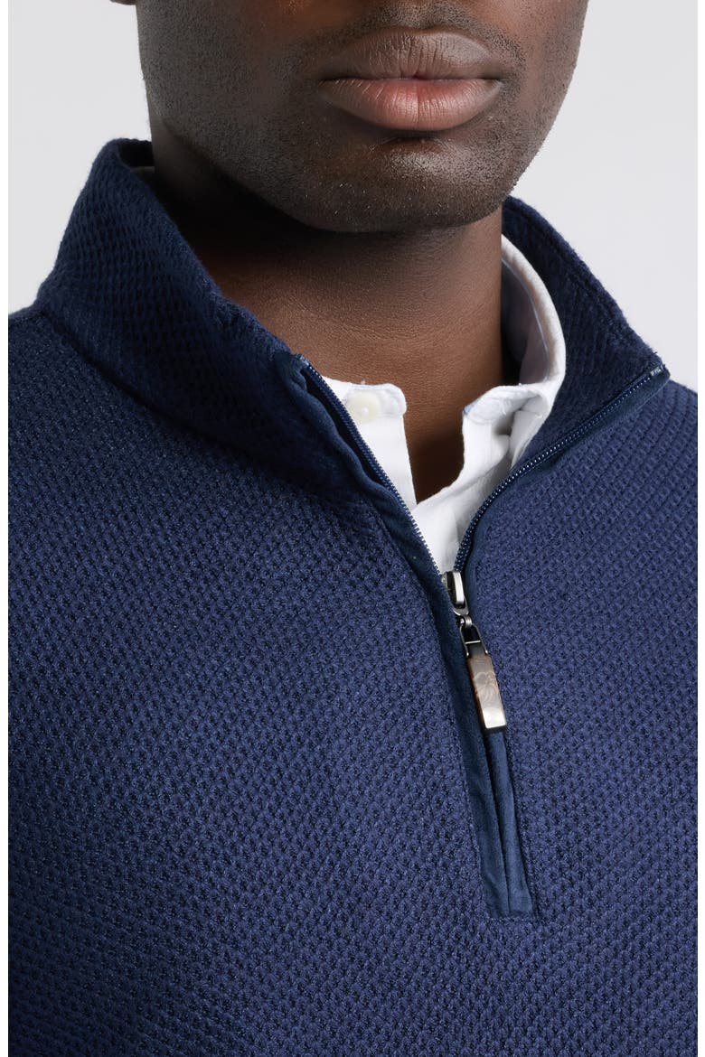Dalton Mélange Quarter Zip Pullover, Alternate, color, NAVY