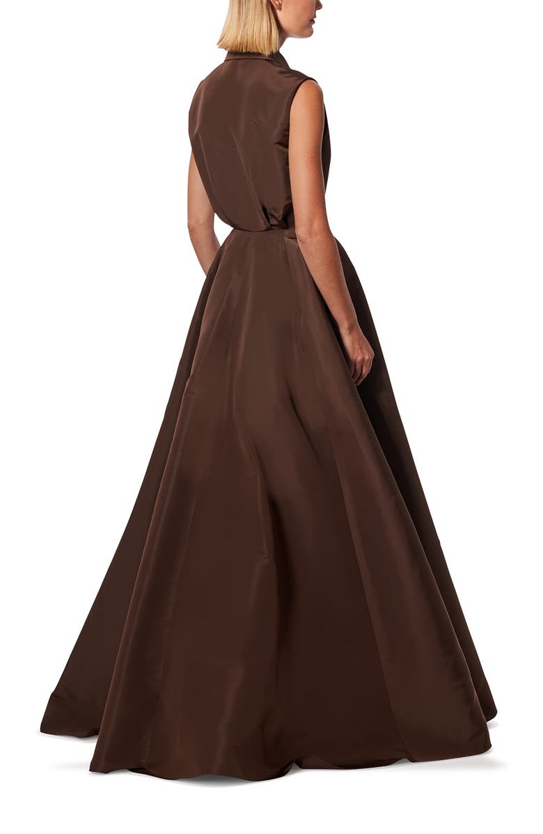 Carolina Herrera Sleeveless Trench Silk Ballgown, Alternate, color, 