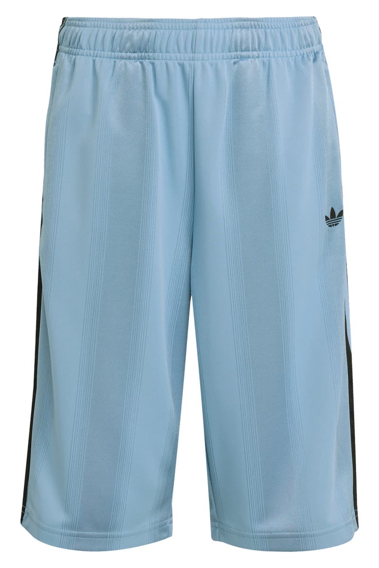 Kids' 3-Stripe Shorts, Alternate, color, ASH BLUE