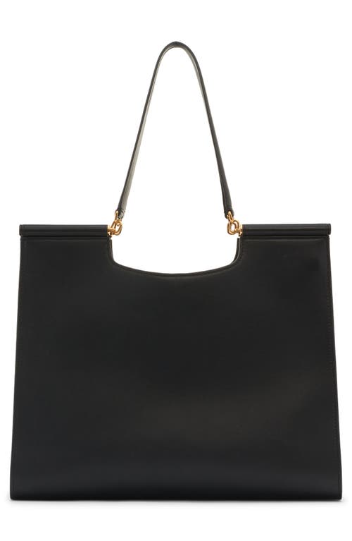 Dolce & Gabbana Large Sicily Calf Leather Tote Bag In Nero