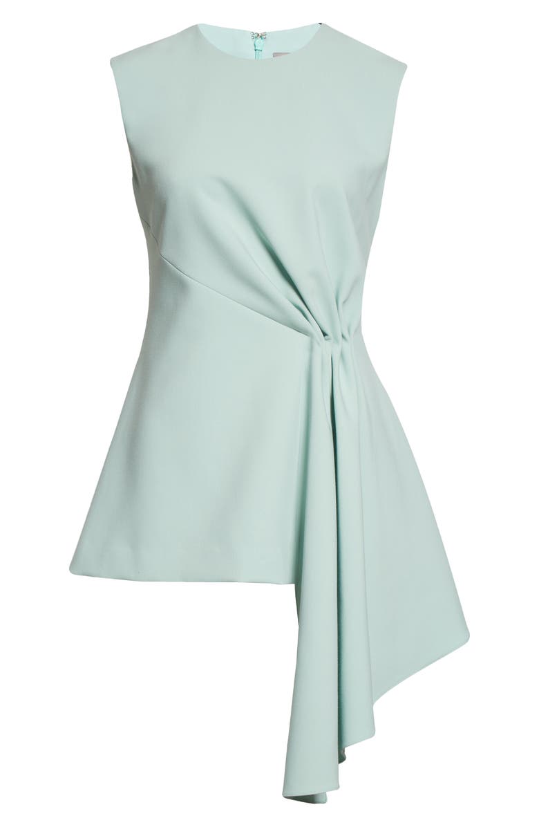 Lela Rose Imitation Pearl Detail Asymmetric Stretch Twill Top, Alternate, color, 