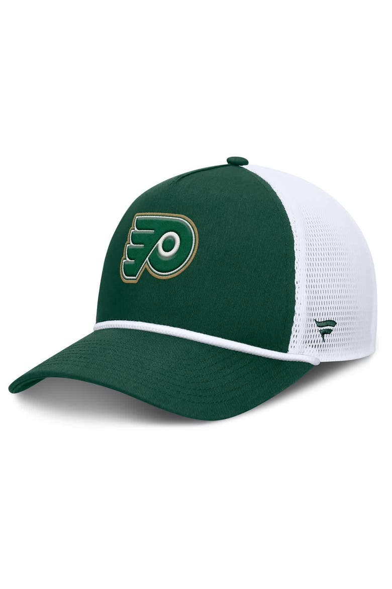 Men's Fanatics Green/White Philadelphia Flyers Bermuda A-Frame Adjustable Hat, Main, color, Green