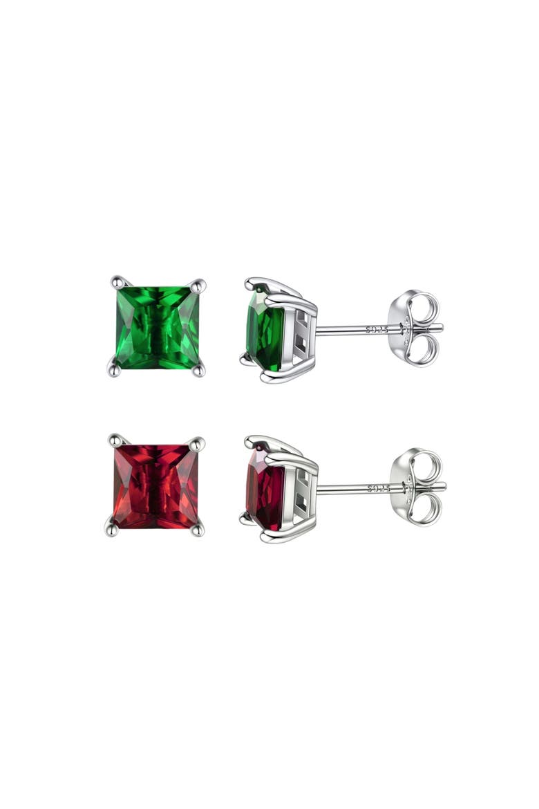 2pk Sterling Silver Earrings Set, Main, color, Silver