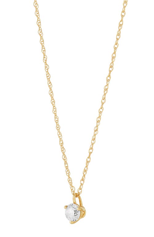 Frankie & Zoe Diamond Solitaire Necklace In Gold
