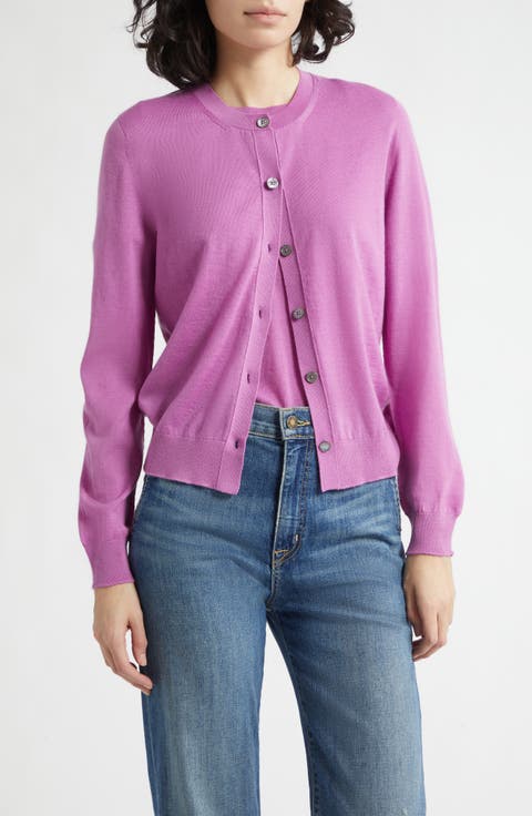 Honor Cashmere Crewneck Cardigan