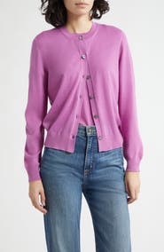 Johnstons of Elgin Honor Cashmere Crewneck Cardigan