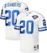 Mitchell & Ness Men's Mitchell & Ness Barry Sanders White Detroit Lions 1994 Authentic Throwback Retired Player Jersey