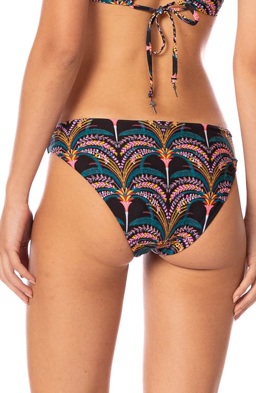 Maaji Palm Groove Sublimity Reversible Bikini Bottoms In Black