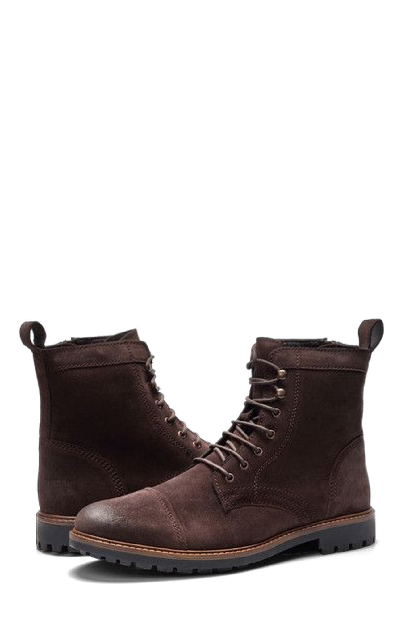 A. Veer Wilder Lace-up Boot, Alternate, color, Brown Suede