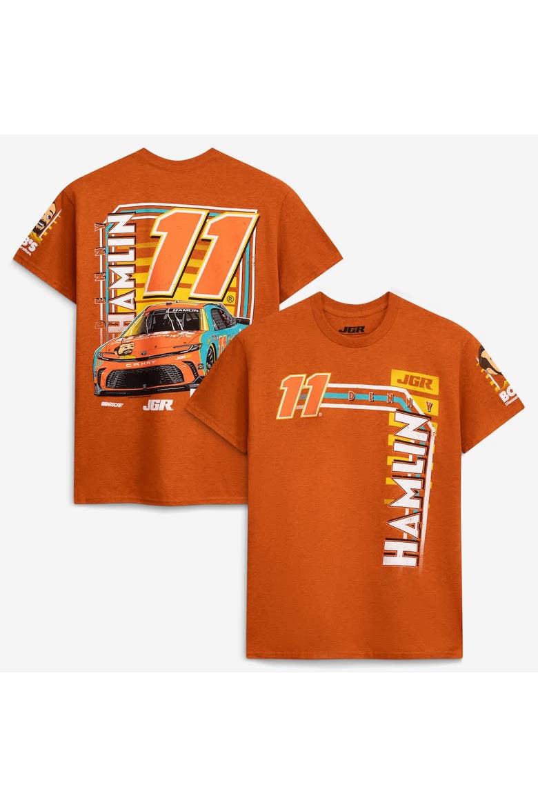Men's Joe Gibbs Racing Team Collection  Orange Denny Hamlin #11 Bob's Discount Furniture T-Shirt, Alternate, color, Orange