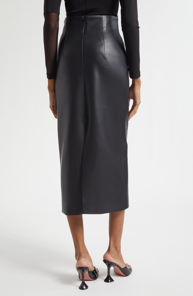 ISRAELLA KOBLA Suraya Leather Midi Skirt, Alternate, color, Black
