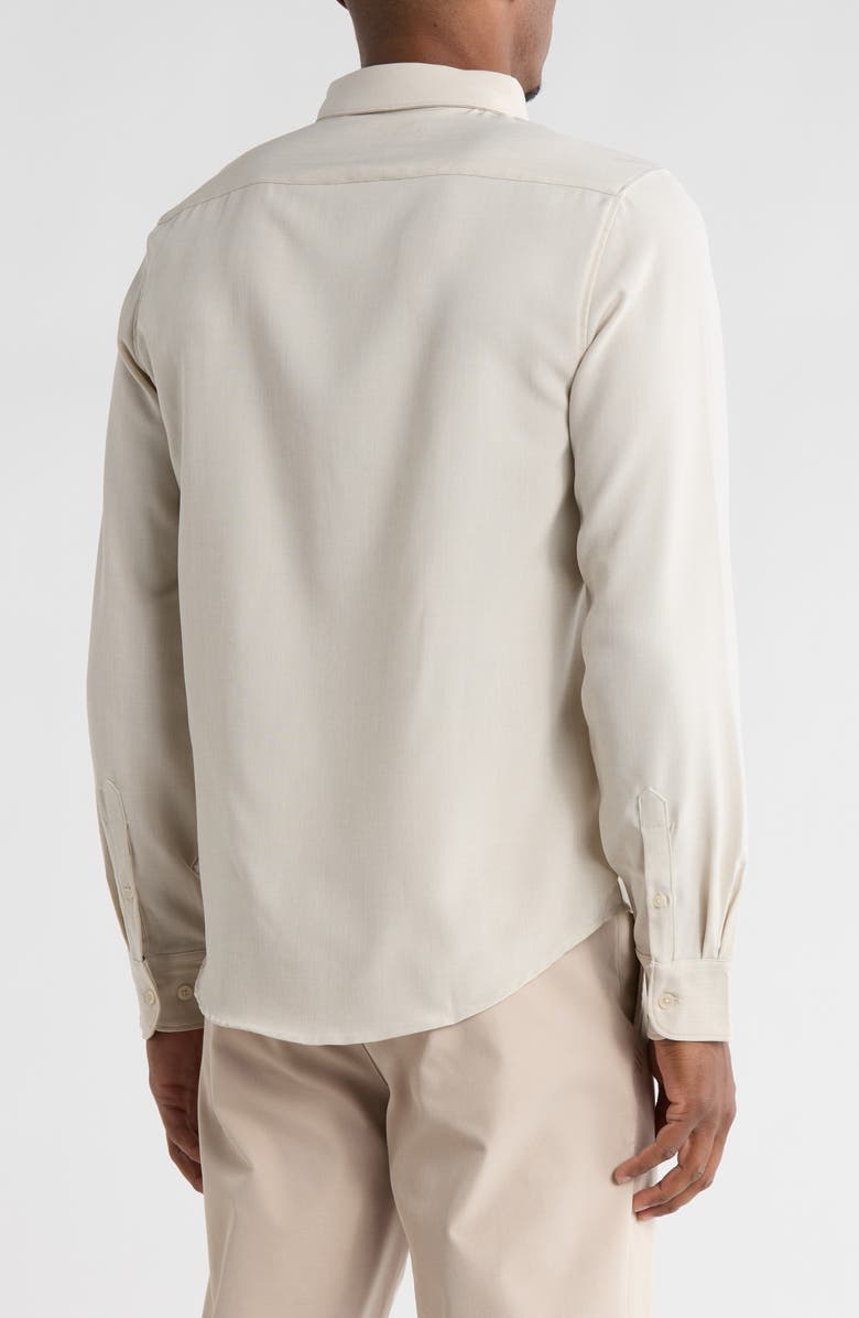 DENIM AND FLOWER Long Sleeve Button-Down Shirt, Alternate, color, Beige