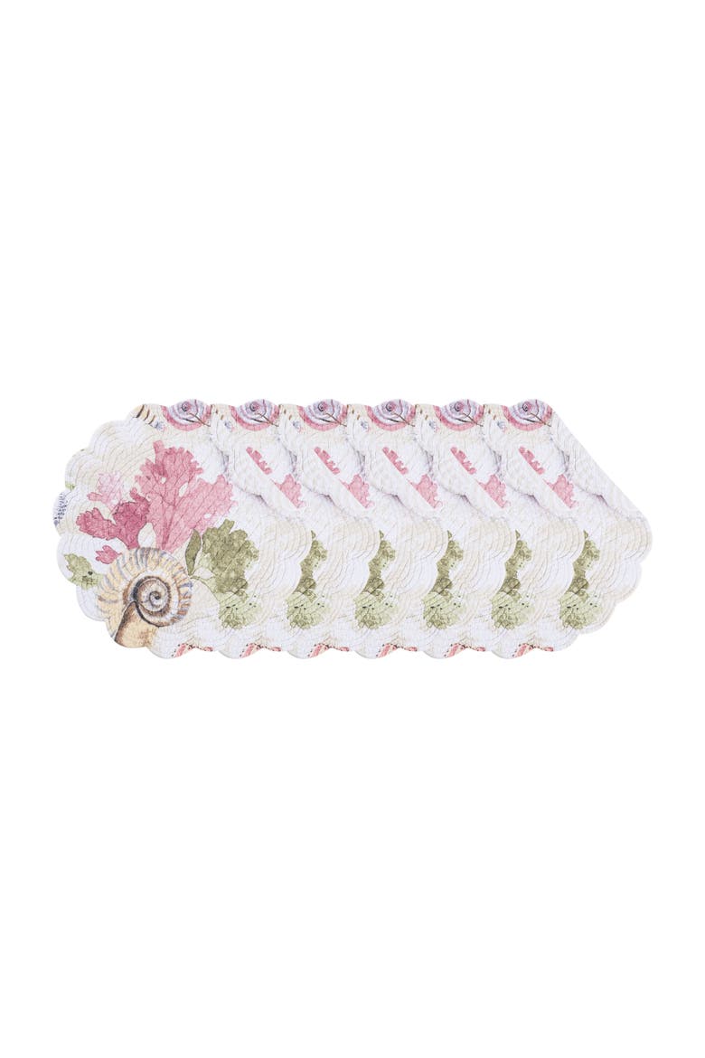 Vilano Bay Round Placemats Set of 6, 17", Main, color, Blue