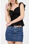 Ruffle Shirred Peplum Tank