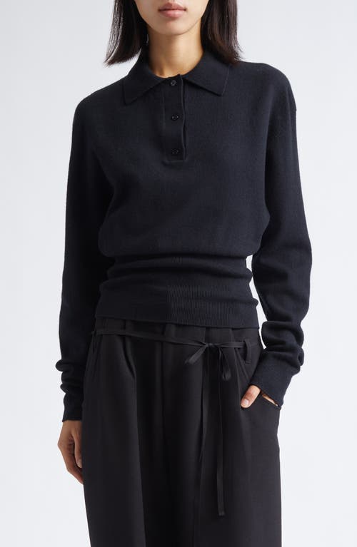 renaissance renaissance Isa Merino Wool Polo Sweater in Black  product